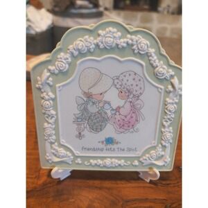 1994 Precious Moments Plaque Green "Friendship Hits The Spot"
